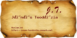 Jónás Teodózia névjegykártya